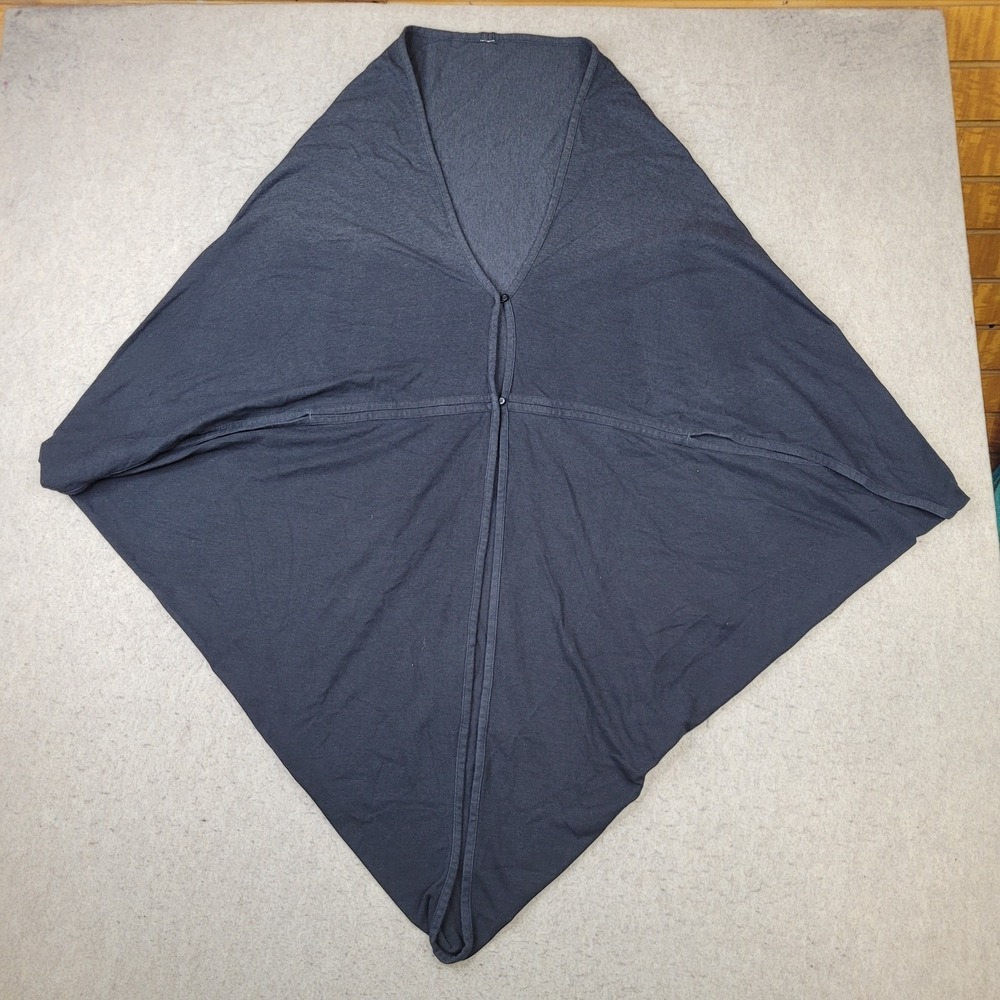 Lululemon Cardigan Poncho Gray‎ Black Wrap Knit One Size Fits Most Workout